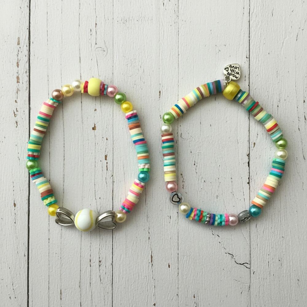 Tennis Ball Friendhip Bracelet Set | Sporty Chic Handmade